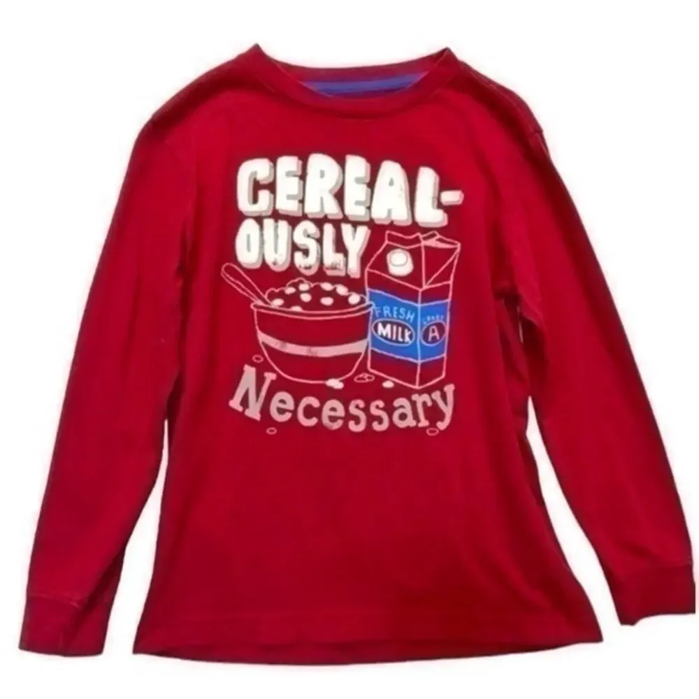 Old Navy Humor Graphic T-shirt Boys size 6-7 long sleeve tee